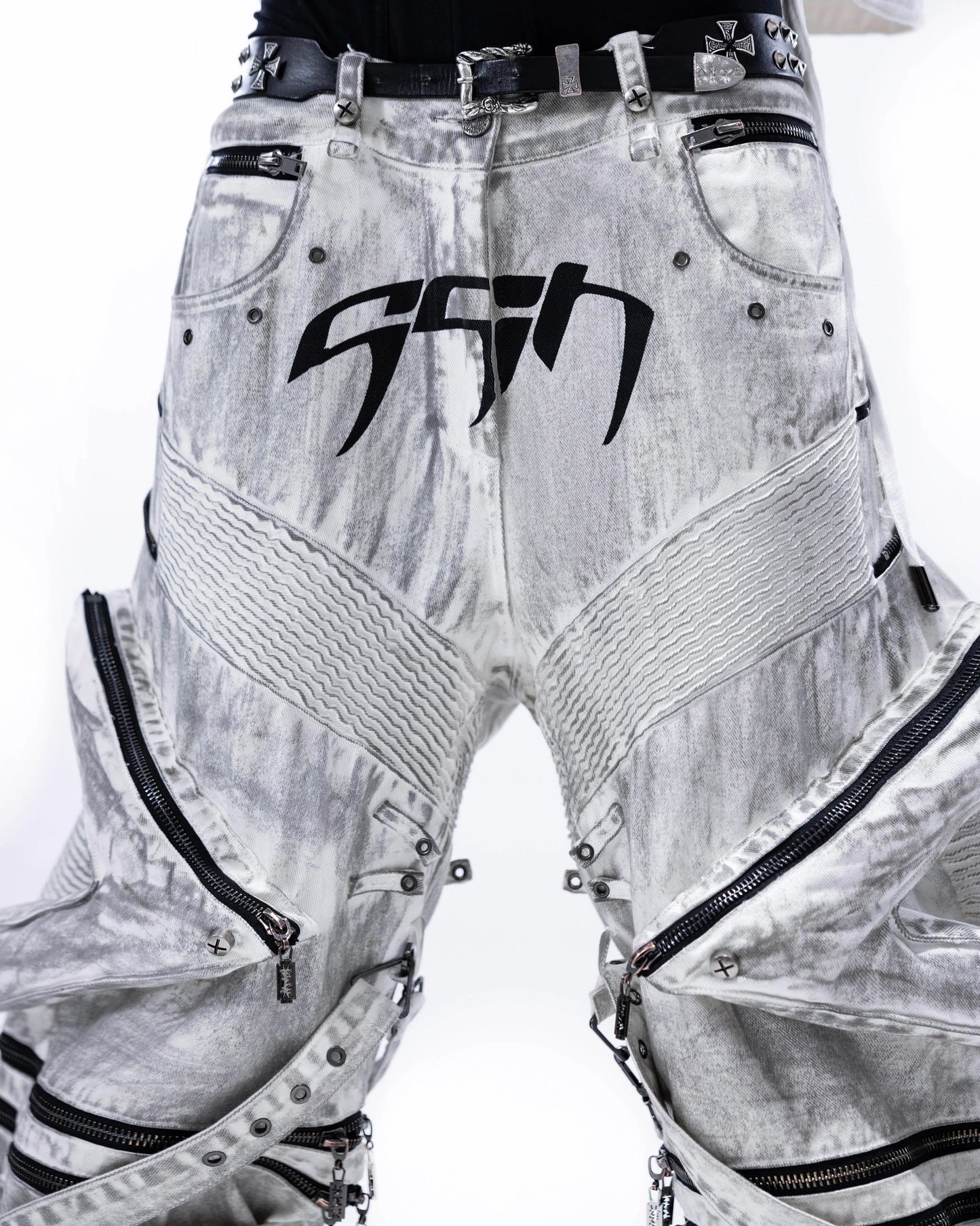 Heavy Duty Denim Pants WHITE