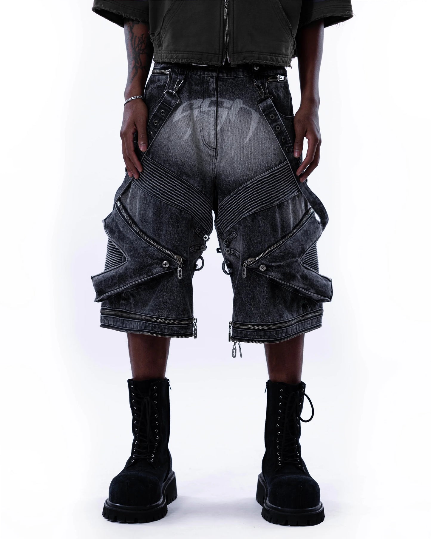 Heavy Duty Denim Pants WASHED BLACK