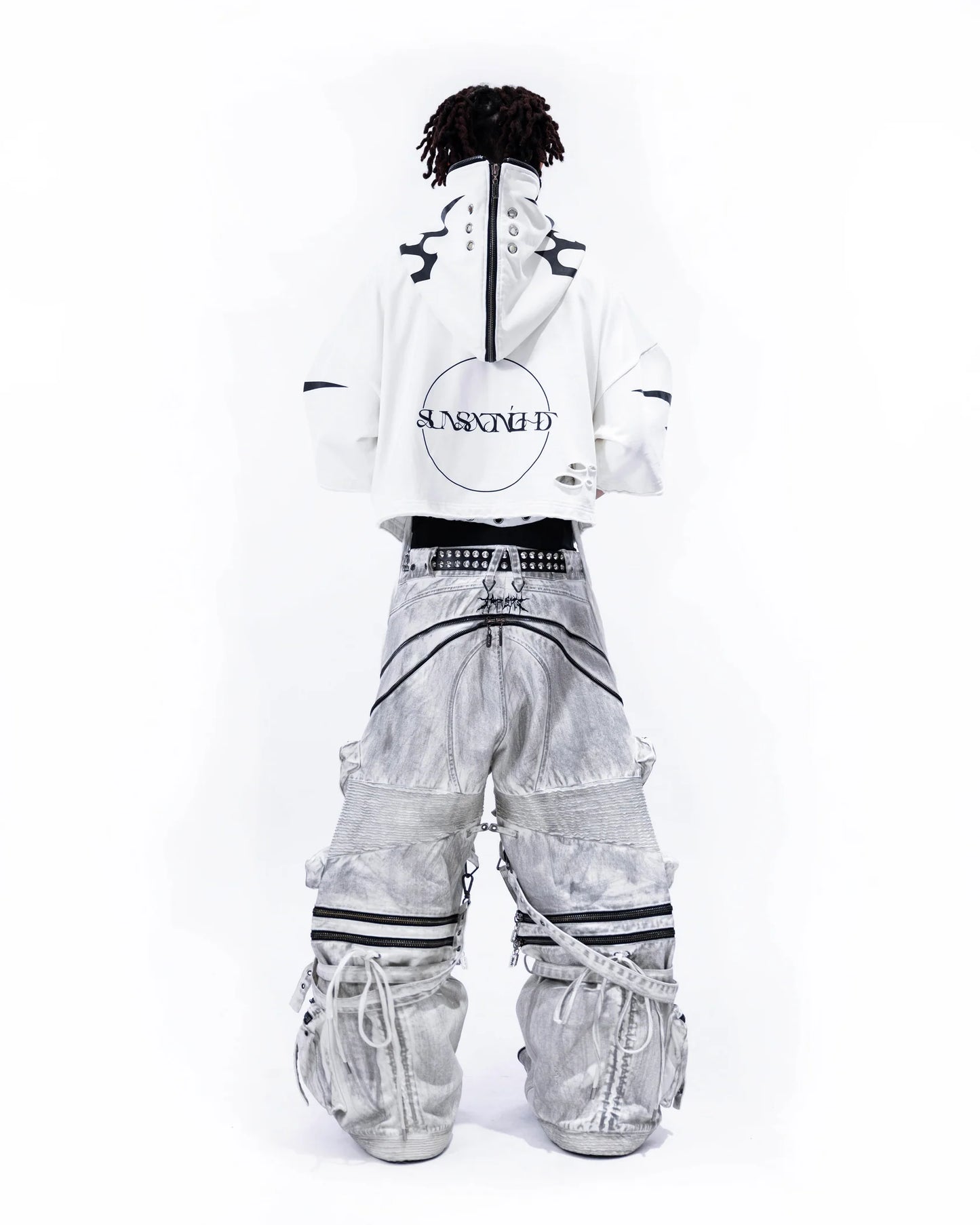 Short Hooded Jacket WHITE