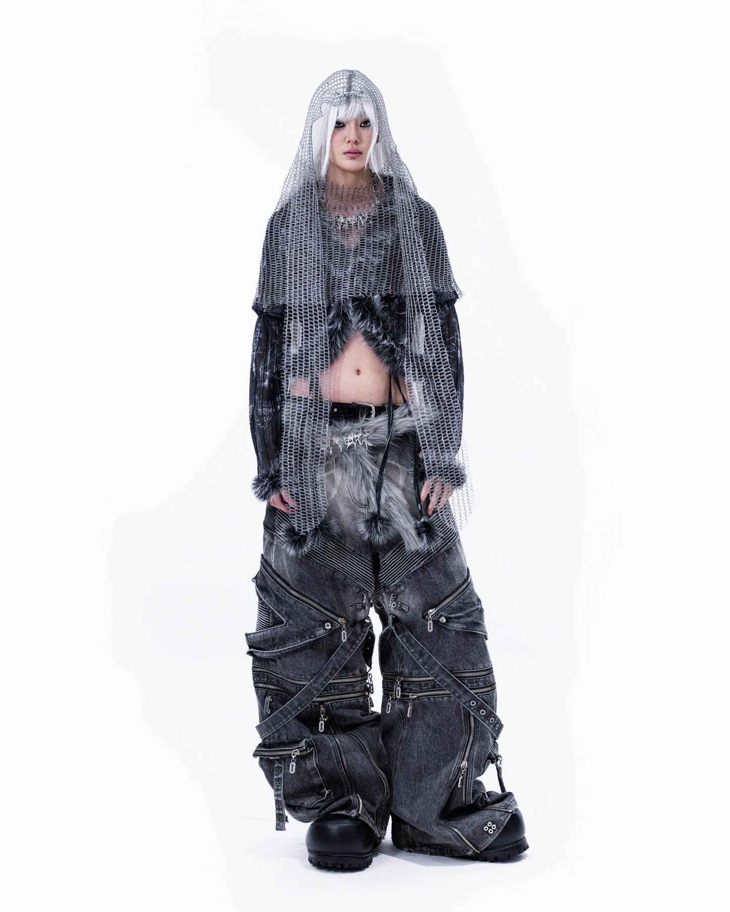 Heavy Duty Denim Pants WASHED BLACK