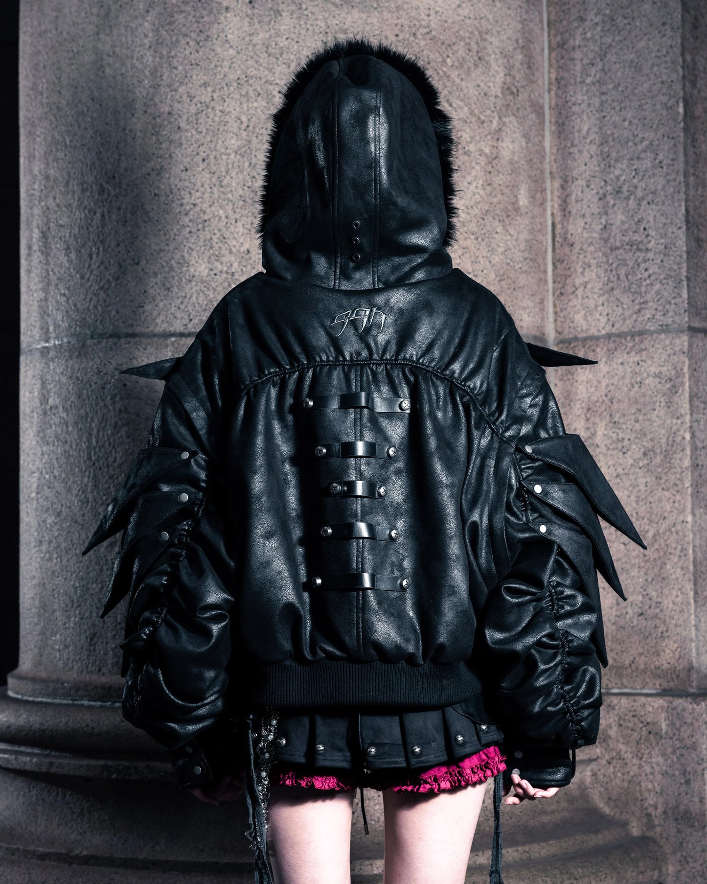 SSN V.05 British Flag Design Leather Jacket