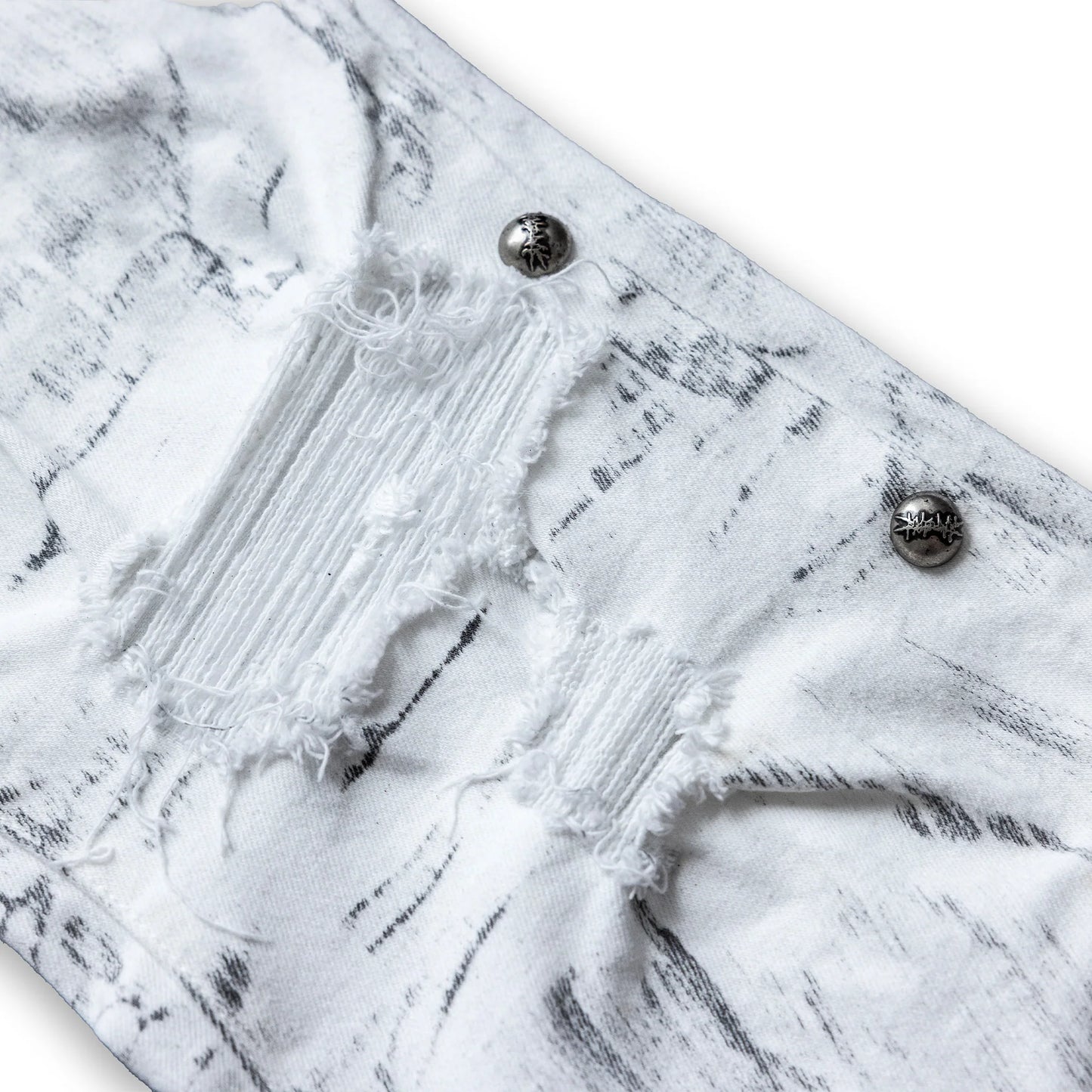 Lost in Castle Curved Denim Pants POLLUTED WHITE