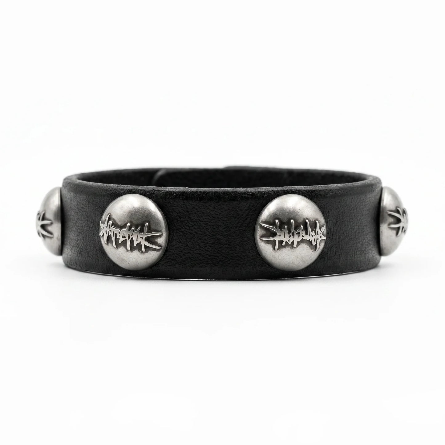 Logo Metal Leather Strap