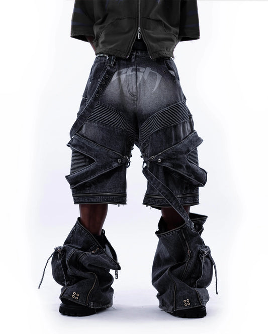 Heavy Duty Denim Pants WASHED BLACK