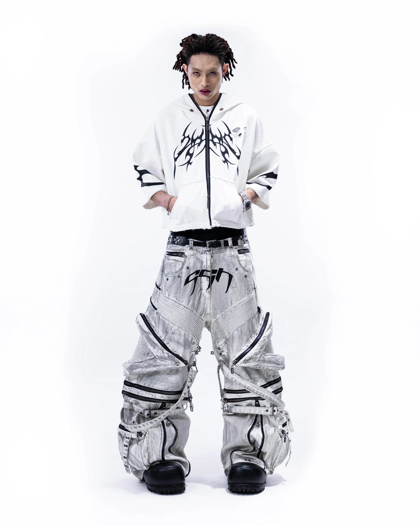 Heavy Duty Denim Pants WHITE
