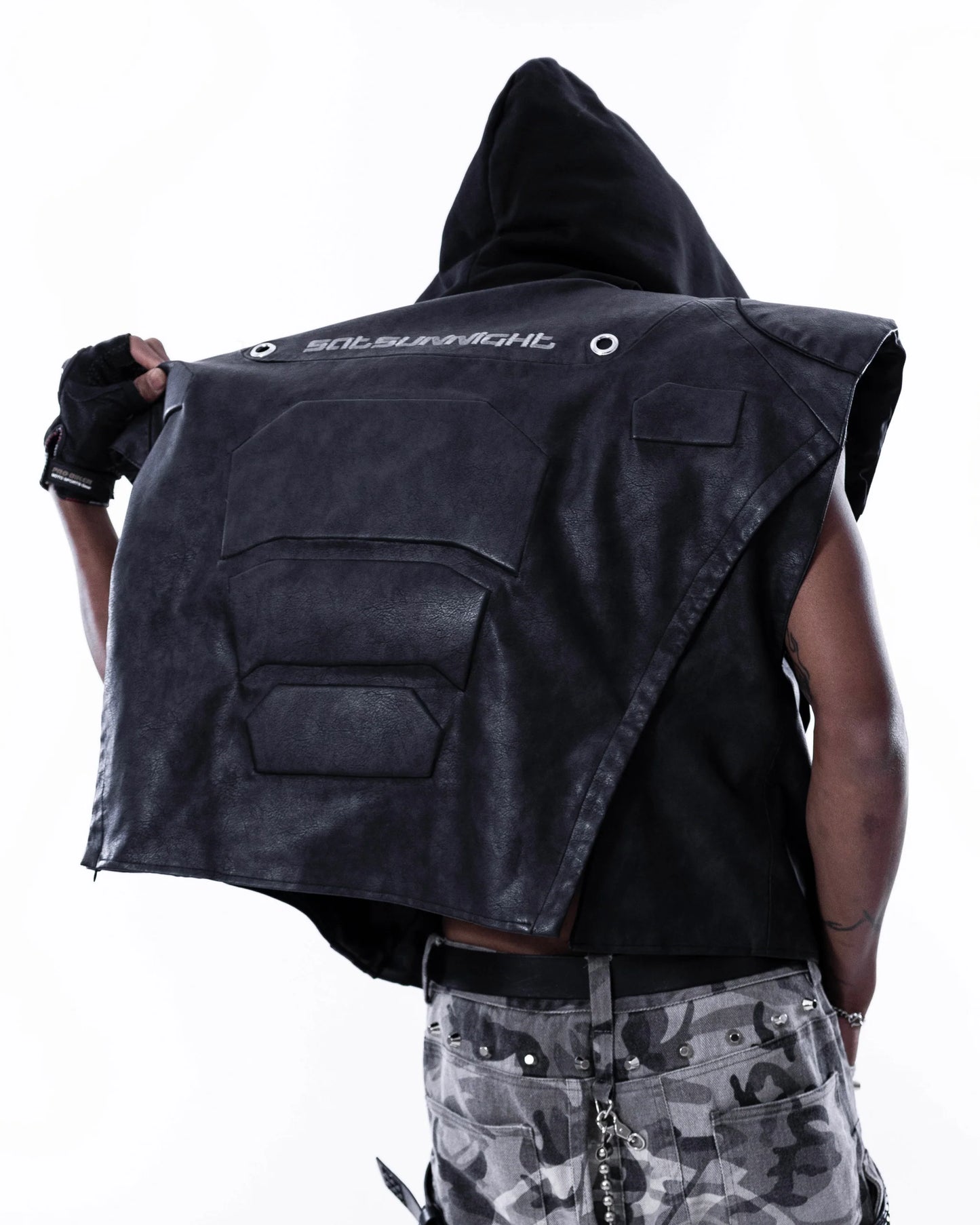 Leather Vest BLACK