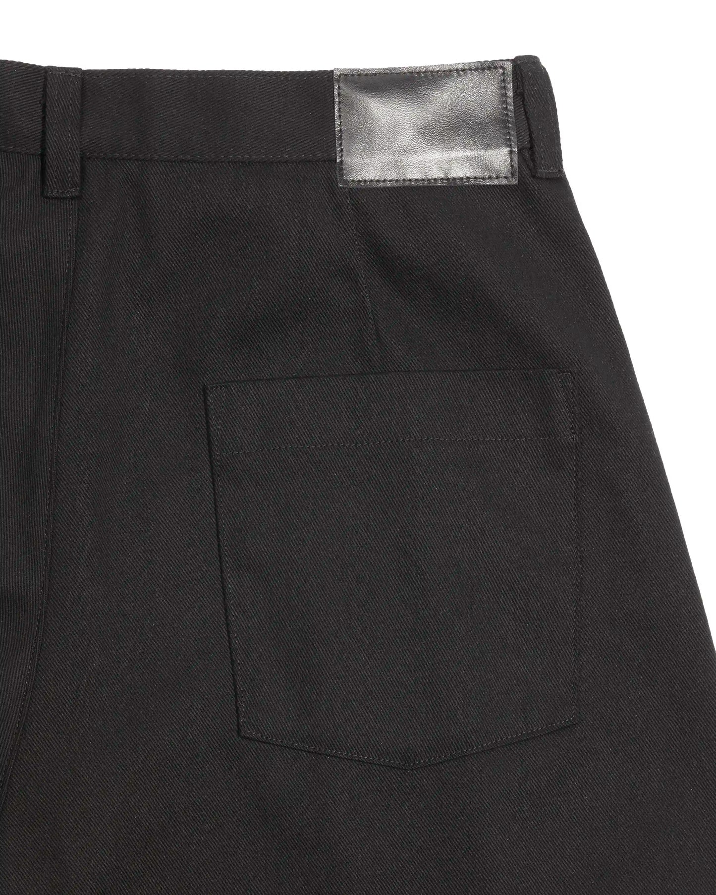 Double Pleated Denim BLACK