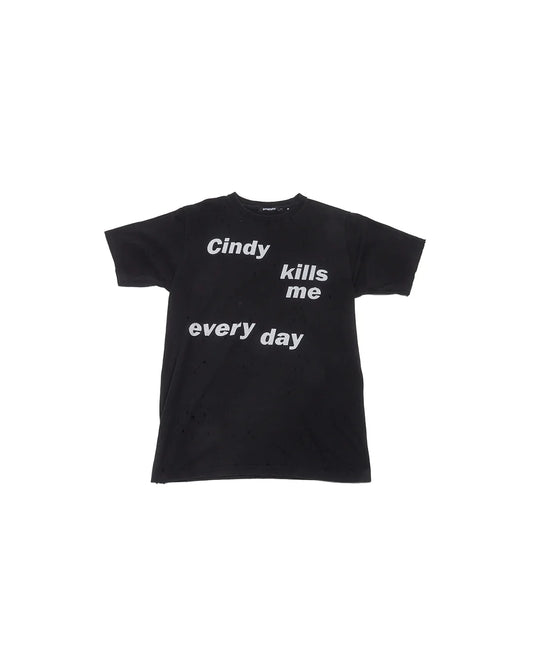 "CINDY” Tee  BLACK XL