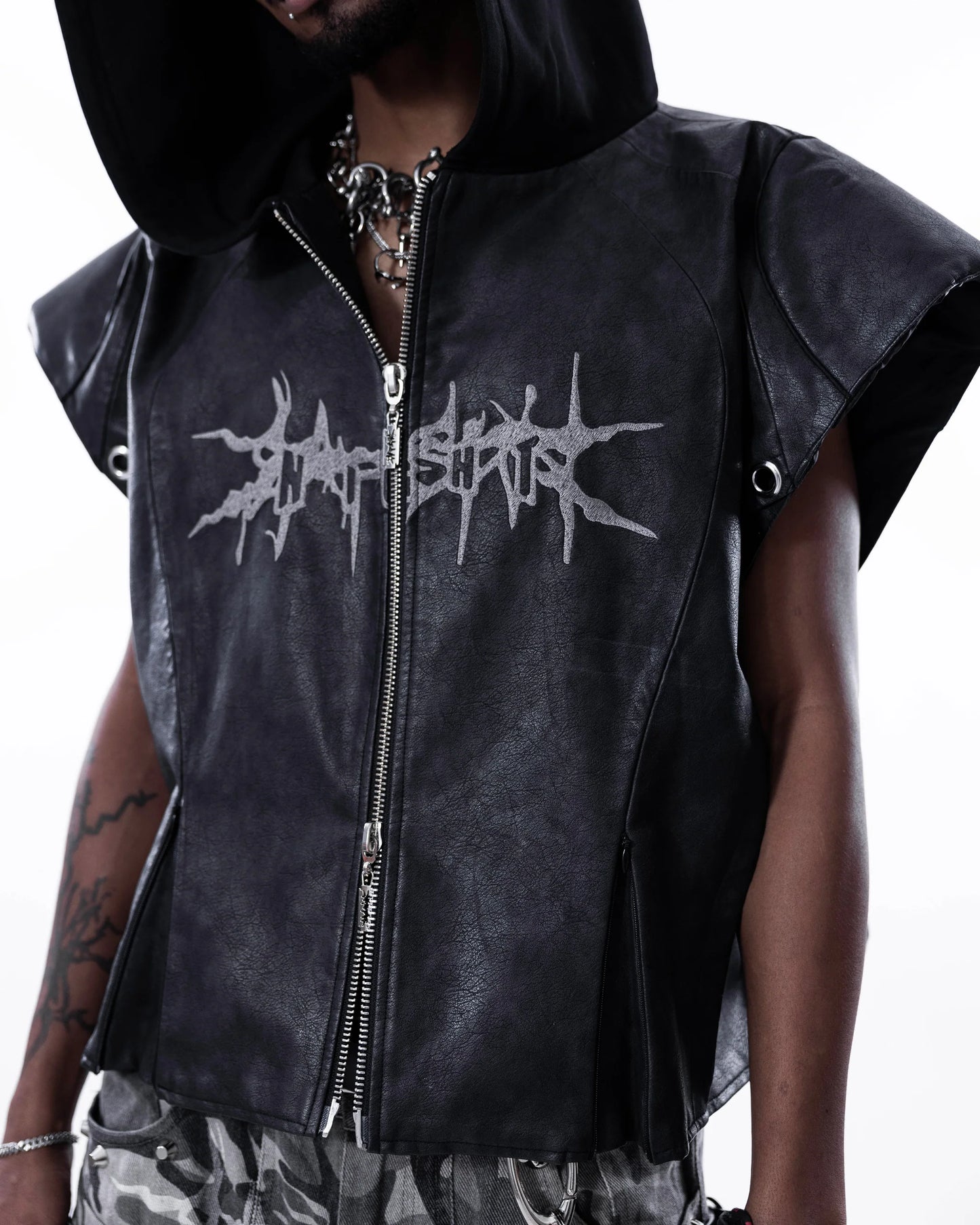 Leather Vest BLACK