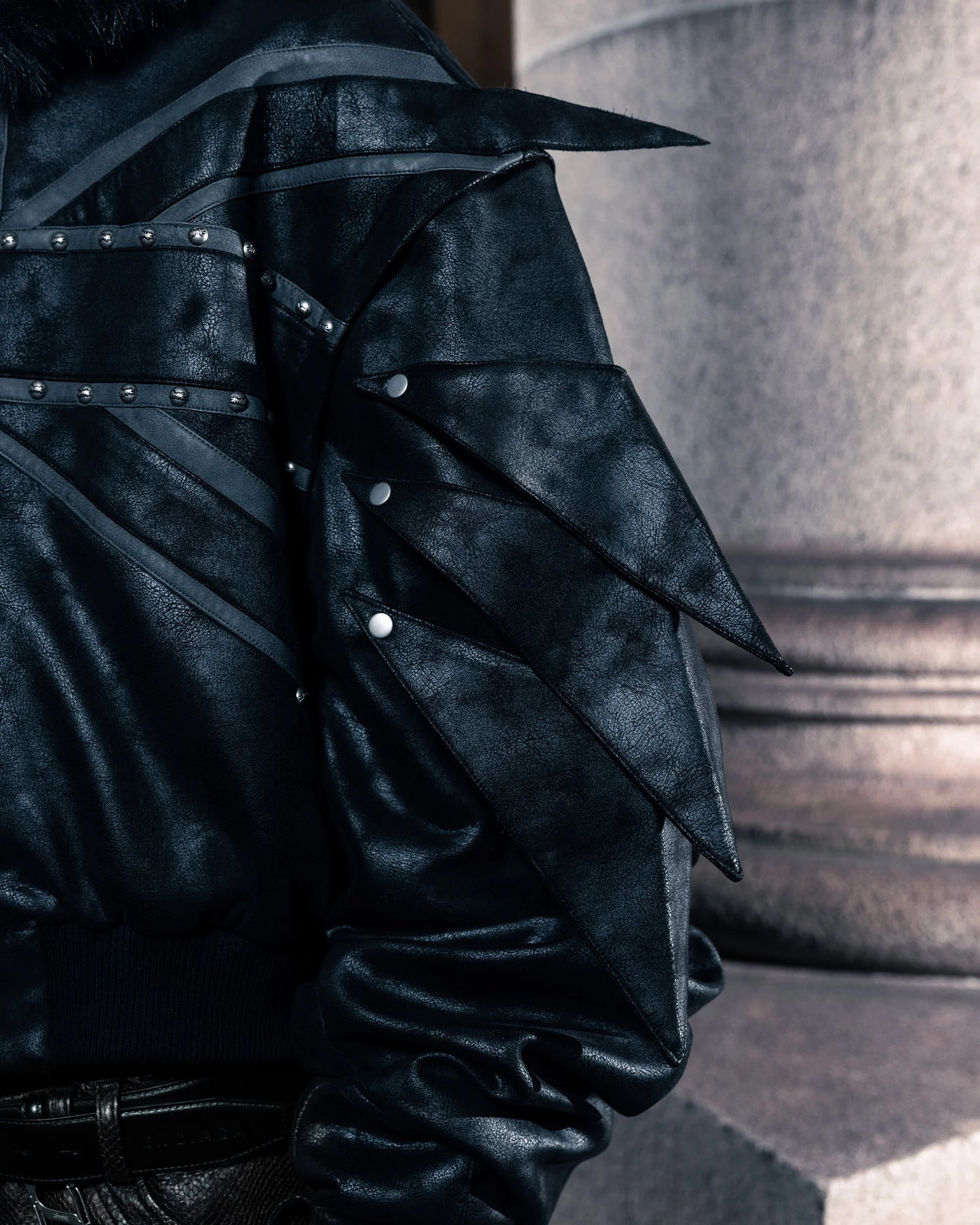 SSN V.05 British Flag Design Leather Jacket