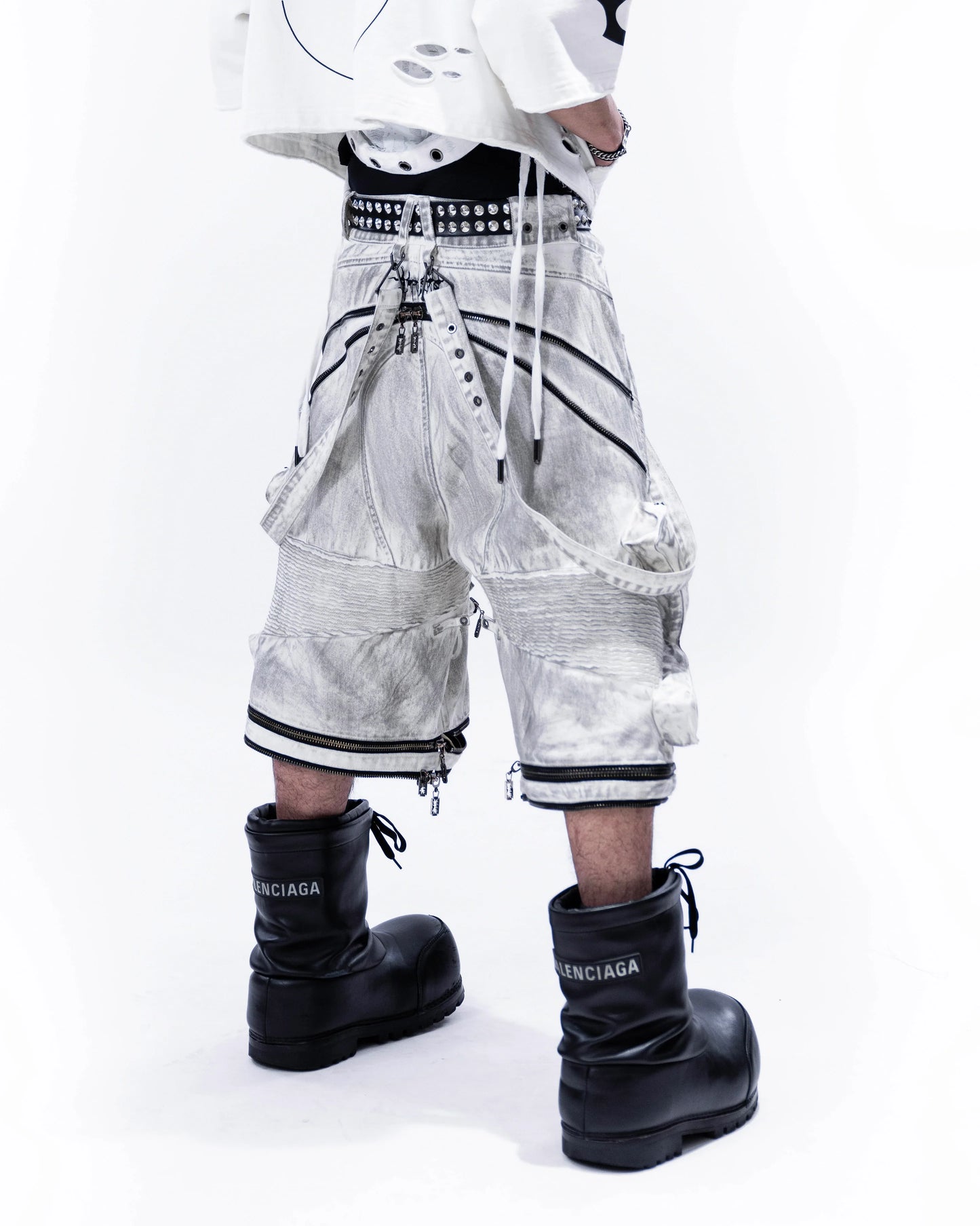Heavy Duty Denim Pants WHITE