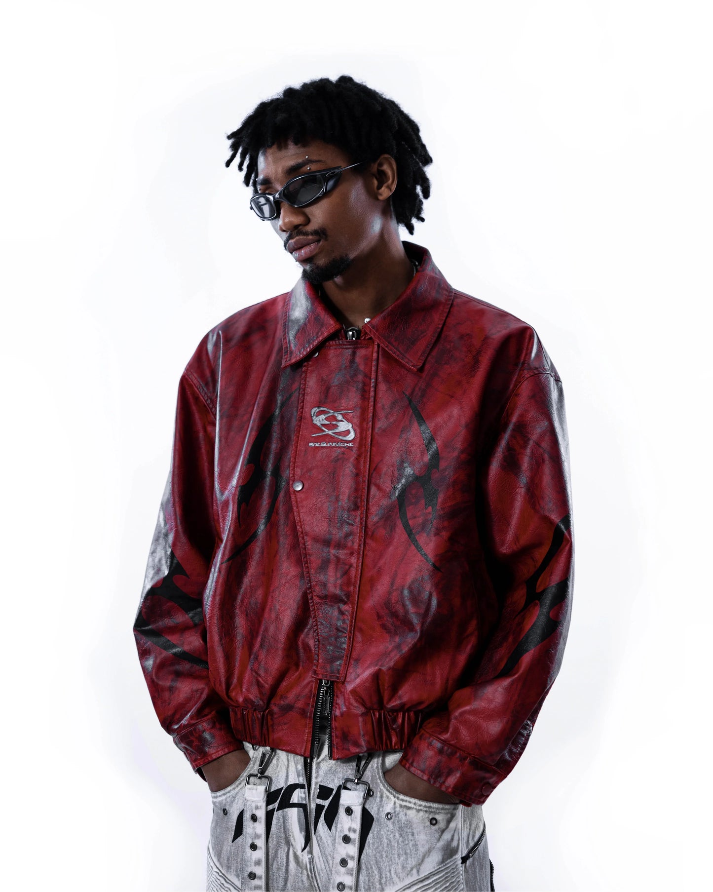 Leather Jacket POLLUTED RED