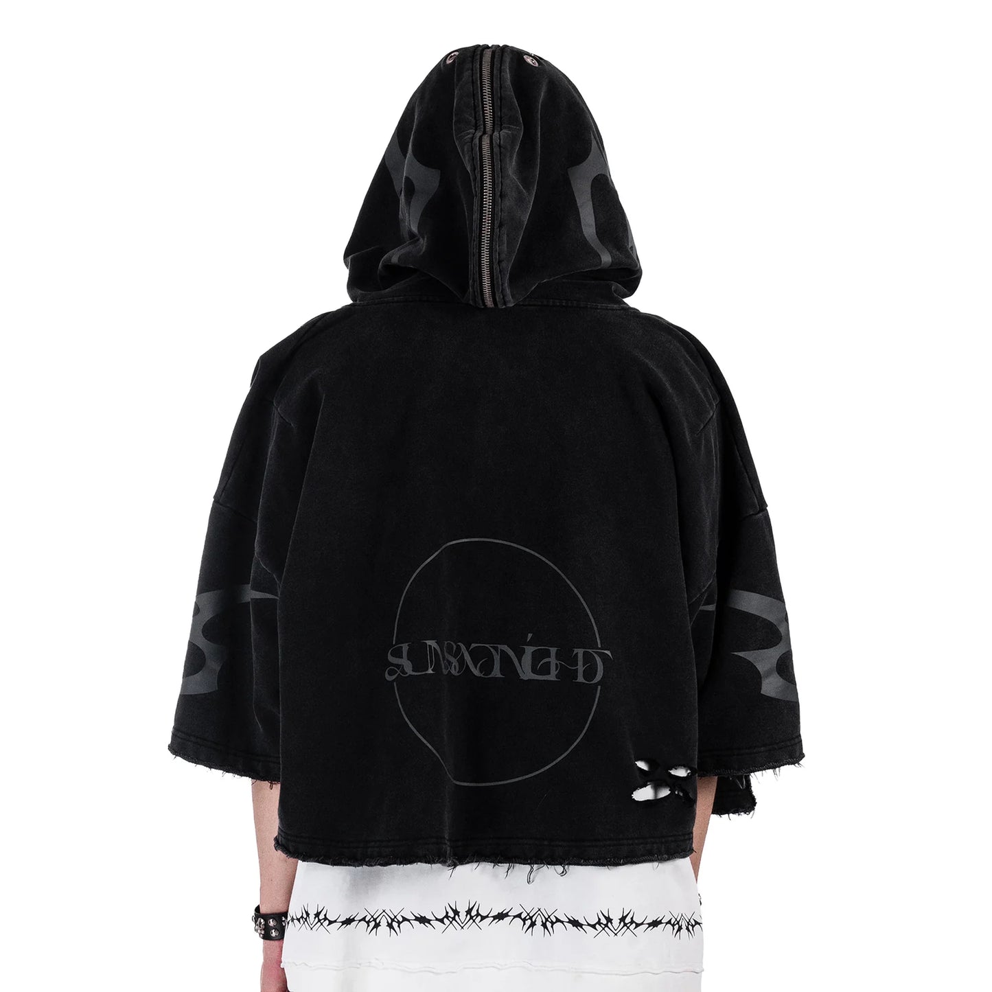 Short Hooded Jacket BLACK