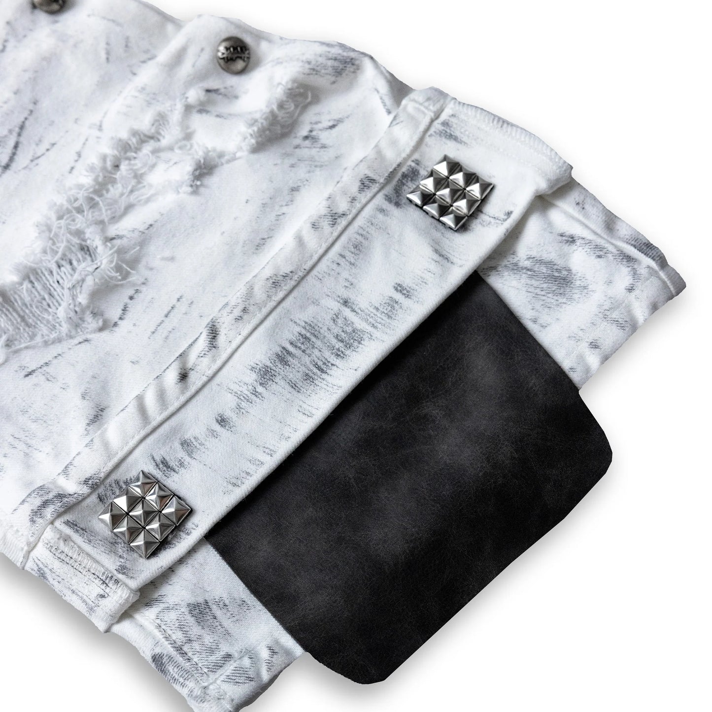 Lost in Castle Curved Denim Pants POLLUTED WHITE