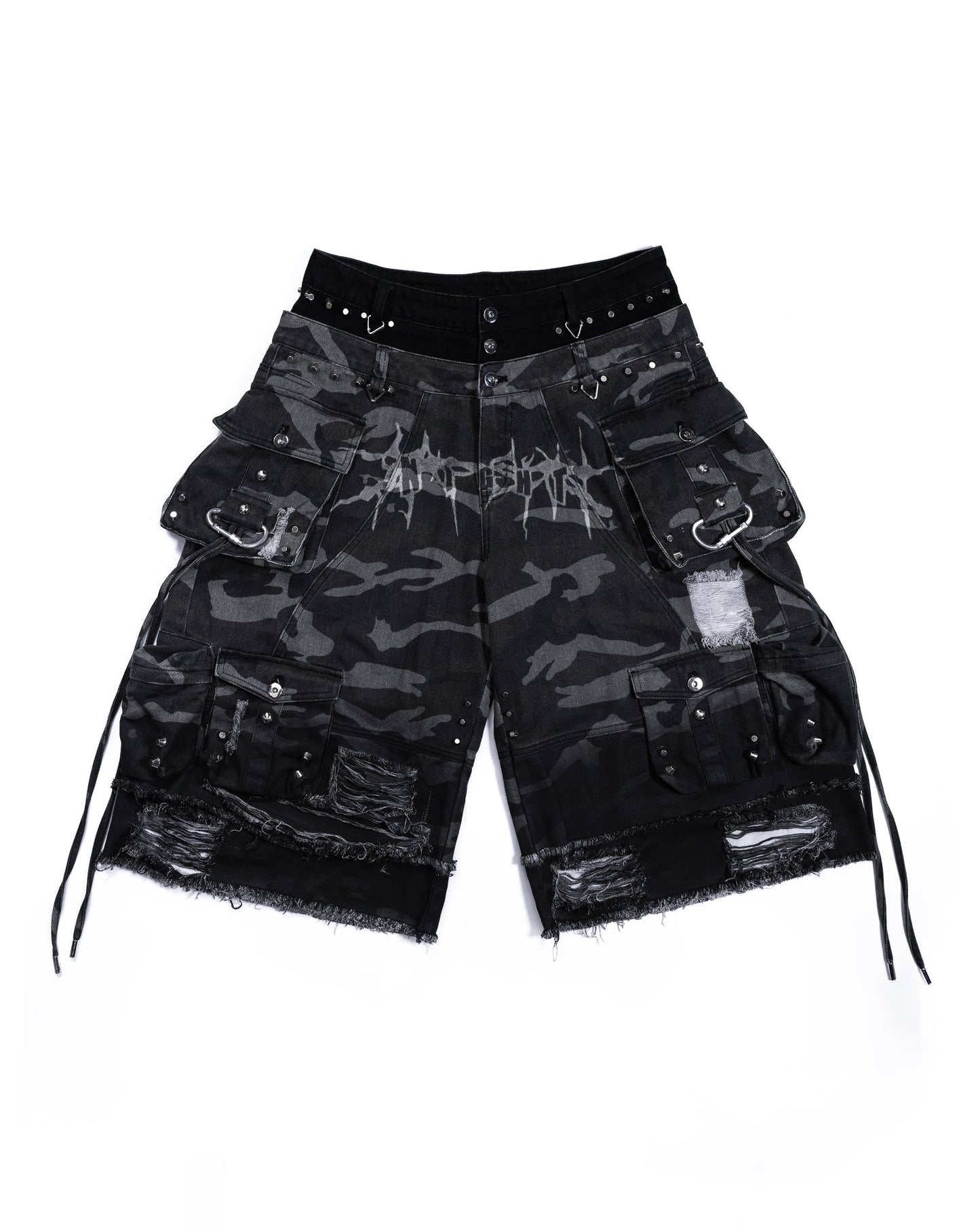 Street Camo 2.0 Denim Shorts WASHED GREY