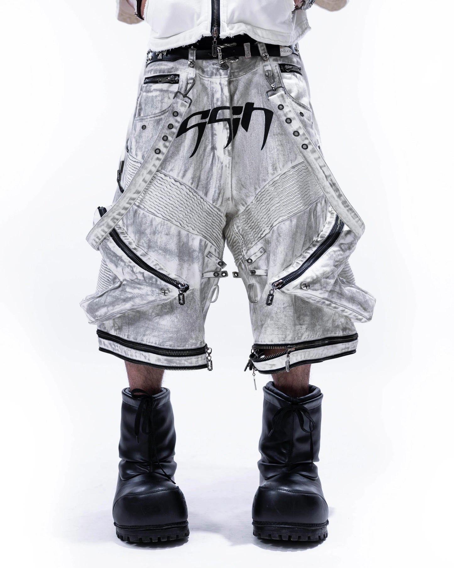 Heavy Duty Denim Pants WHITE